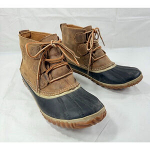 Sorel Brown and Black Ankle Boots